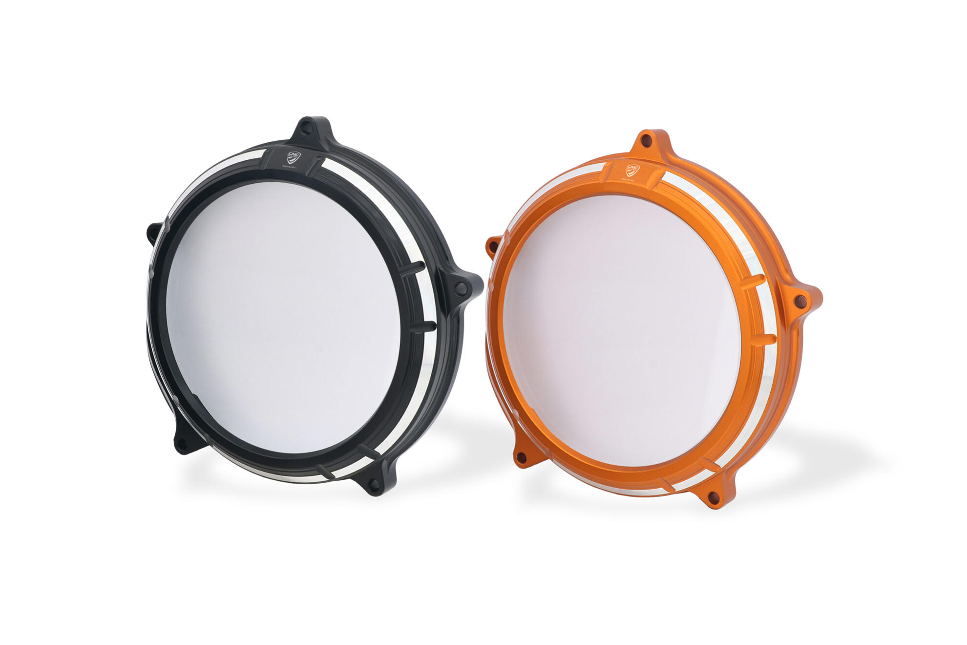 CNC Racing Bi-Color Clear Wet Clutch Cover for KTM 950-990-1190-1195-1290-1390 (LC8 Motors) CNC Racing Bi-Color Clear Wet Clutch Cover for KTM 950-990-1190-1195-1290-1390 (LC8 Motors)